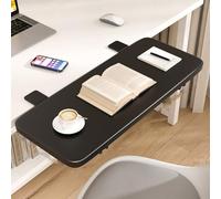 Ergonomic Desk Extender Keyboard Tray - Adjustable Clamp-On Computer Desktop Extension with Metal Foldable Bracket for Study & Office 60x20cm