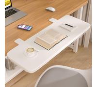 Ergonomic Desk Extender Keyboard Tray - Adjustable Metal Clamp-On Computer Desk Extension Foldable Design for Office & Study 40x25cm Maximize Workspace Comfort