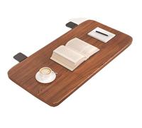 Ergonomic Desk Extension Plate Easy Installation Keyboard Riser Foldable Storage No Drilling Fits Desks & Bookshelves (Clear Walnut 90x20cm)