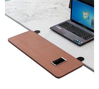 Ergonomic Desk Extension Tray 52-75 cm | Foldable Keyboard & Mouse Platform | Elbow Arm Support | Teak Wood Design | Ideal for Home Office & Gaming Setup