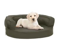Ergonomic Dog Bed Mattress 60x42 cm Linen Look Dark Grey
