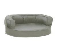 vidaXL Ergonomic Dog Bed Mattress Linen Look Grey Dog Basket Pet Cushion Sofa