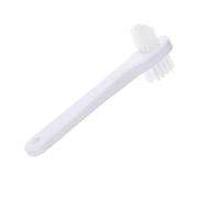 Ergonomic Double Head Denture Brush for Finish Cleaning Gentle on Mouths Not Slip Handle for Elderly Users Adults Small Double Head Denture Brush