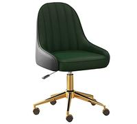 Ergonomic Executive Office Chair PU Leather Swivel Desk Chair with Wheels Reclining Extra Padded Comfort Stylish Golden Base for Home & Office Use