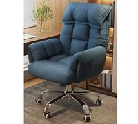 Ergonomic Executive Office Chair with Adjustable Rocking Footrest, 360° Rotation, Perfect for Home Office & Gaming - Stylish Grey Design