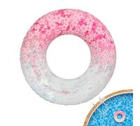 Ergonomic Flower Glitter Ring Swimming Ring with Handle