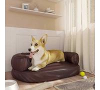 Ergonomic Foam Dog Bed Faux Leather Pet Sofa Multi Colours Multi Sizes vidaXL