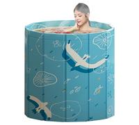 Ergonomic Foldable Bathtub for Adults, Deep Soak Portable Tub with Full Body Support for Relaxation, Home & Travel Use(C)