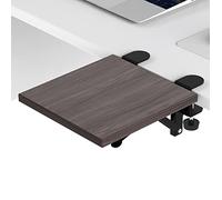 Ergonomic Foldable Desk Extension Plate for Keyboard with Clamp, Wrist Rest, 30x15 cm, No Drill Computer Stand, Adjustable Height for Home Use