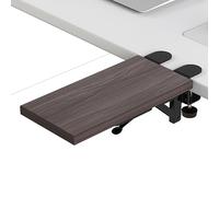 Ergonomic Foldable Desk Extension Plate for Keyboard with Clamp, Wrist Rest, 30x15cm, No Drill Computer Stand, Space-Sag Solution for Home