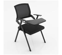 Ergonomic Folding Accent Chair for Office Black Training Desk Chair with Wide Seat Lightweight Conference Room Chair Portable Meeting Chair Comfortable Office Seating