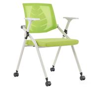 Ergonomic Folding Chair for Office & Conference Comfortable Study Armchair with Reinforced Back Support Ideal Long-Sitting Solution for Home & Work