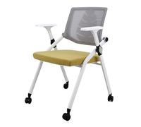Ergonomic Folding Chair for Office & Conference - Reinforced Back Support Comfortable Long-Sitting Armchair for Study & Work Portable & Space-Saving Design