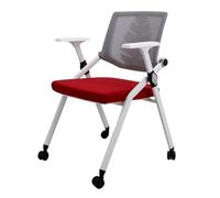 Ergonomic Folding Chair for Office & Study - Reinforced Back Support Conference Armchair Comfortable Long-Sitting Seat with Arms Portable & Space-Saving Design