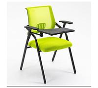Ergonomic Folding Office Chair with Desk Lumbar Support Mesh Chair for Adults & Students Green Color Tablet Arm & Cup Holder Ideal for Home & School Use