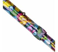 Ergonomic Folding Walking Stick, Adjustable Palm Grip Cane, Both Handed Design for Arthritis Support, Floral Pattern (Butterfly, 33"-37 Long, Right Hand)