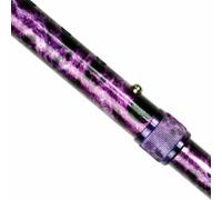 Ergonomic Folding Walking Stick, Adjustable Palm Grip Cane, Both Handed Design for Arthritis Support, Floral Pattern (Purple Marble, 33"-37 Long, Left Hand)