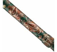 Ergonomic Folding Walking Stick, Adjustable Palm Grip Cane, Both Handed Design for Arthritis Support, Floral Pattern (Paisley, 33"-37 Long, Right Hand)