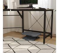 HOMCOM Footrest Adjustable Height & Angle Tilting Platform Home Office Foot Rest Charcoal Grey