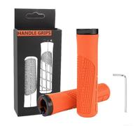 Ergonomic for lock-on Bike Handlebar Grips with Aluminum Collar, | Non-Slip Rubber Grip for MTB Road Cycling, Pressure Relief Palm Rest for 20-30mm Bars, Enhanced Control & Comfort for Long