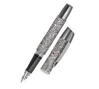 Ergonomic fountain pen for school/college - ONLINE Campus Heart - solid medium nib, soft grip part, for standard ink cartridges, refillable, ideal for beginners/pupils/students, 61120/3D