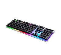 Ergonomic Game Keyboard - Wired Compact Mechanical Keyboards, Raised Floating Buttons | Smooth Clickable Key Response, Perfect For Computer Laptop Desktop Use, Great For Home Study, Practical
