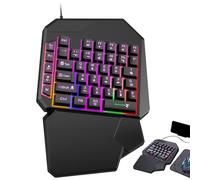 Ergonomic Game Keyboarrd - PP 20.3x15.3x3.5cm Programmable Design | Single-Handed Keyboard with Program Able Game Keypad, Left-Handed Keyboard for PC | GamingE-Sports, Home