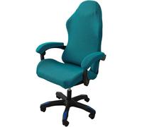 Ergonomic Gaming Chair Cover Stretch, Office Chair Slipcover with Armrest Covers, Soft and Stretchable Seat Protector, Washable 4-Piece Set with Zipper for Swivel and Reclining Chairs(E)