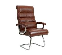 Ergonomic Gaming Chair for Family & Office, Reclining Brown Leather Desk Chair, Comfortable Video Game Chair, Adjustable Support for Gamers & Professionals (A)