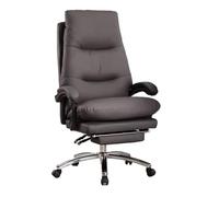 Ergonomic Gaming Chair - High Back PU Leather Office Chair, Comfortable Padded Desk Chair for Home, Office & Study, Stylish Grey Leisure Chair