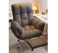 Ergonomic Gaming Chair with Adjustable Backrest Hidden Footrest and Side Shelf Executive Office Furniture for Study Office Bedroom Home Gray