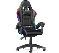 Ergonomic Gaming Chair with RGB LED Lights, Reclining Rattantree Black One Size