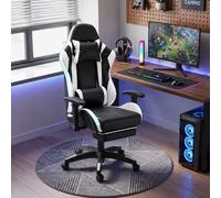 Ergonomic Gaming Chair with RGB Light & Massage Lumbar