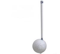 Ergonomic Golf Style Toilet Brush with Extended Handle 360 Degree Coverage Dense and Soft Bristles Wall Mounted Storage System (Blue)