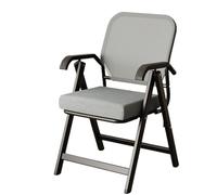Ergonomic Gray Mesh Back Folding Office Chair - Compact Reception & Meeting Armchair, Portable Design for Home & Office Use, Comfortable & Space-Saving
