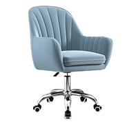 Ergonomic Gray Velvet Office Chair Adjustable Height Swivel Chair for Home Living Room and Dining Soft Padded Mid Back Design for Comfort and Style