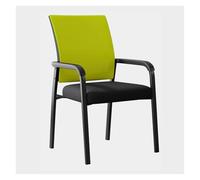Ergonomic Green Stacking Office Chairs with Mesh Back Guest and Waiting Room Seats Reception Chairs with Armrests and Lumbar Support for Conference Rooms