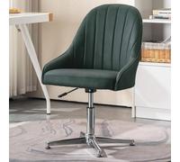 Ergonomic Grey Comfy Computer Chair - Armless Swivel Office Chair with Padded Seat for Home & Desk - Stylish Criss Cross Design, Perfect for Task & Work Spaces