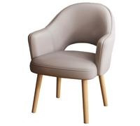 Ergonomic Grey Dining Chairs, Upholstered Lounge Chairs for Reading, Reception & Conference Rooms, Wooden Accent Chair with Armrests, Comfortable Seating for Home & Office