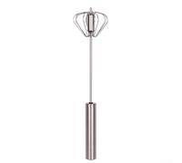 Ergonomic Hand Mixer Whisk with Stainless Steel Whisk and Hand Push Rotary Mechanism for Efficient Mixing of Cooking Ingredients in Everyday Use