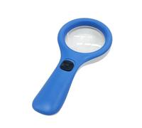Ergonomic Handheld Magnifier 10X Magnification 3 LED Light for Closes Up Inspection Reading Craft Work Lightweight Grip Magnifier for Book Reading