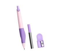 Ergonomic Handle Automatic Writing Pencil with Box of 2.0mm Refills and Sharpener for Student Handwriting Sketching Pose Correction Pencil