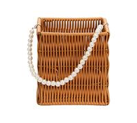 Ergonomic Handle Designs Pearls Decorated Storage Box for Magazines Yarn and More Ergonomic Handle Shipper