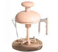 Ergonomic Handle Egg Beater for One-Handed Mixing(Pink)