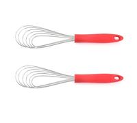 Ergonomic Handle Stainless Steel Whisk Flat Silicone Handle Eggs Beater Practical Cream Whipper Kitchen Accessories