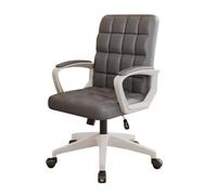 Ergonomic High Back Gaming Chair with Swivel Executive Task Chair for Home Office Wide Seat and PU Leather Backrest Adjustable Arms Gray/A Color Option.