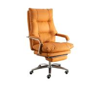 Ergonomic High Back Luxury Office Chair - Reclining Computer Chair with Lift Rotate & Comfort Features for Home & Office - Multifunctional Orange Sofa Chair for Lunch Breaks
