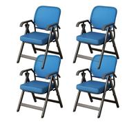 Ergonomic High Back Mesh Office Chairs, Curved Armrests, Sturdy Metal Frame, Comfortable Seating for Home and Office, Set of 4