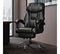 Ergonomic High Back Office Chair for Heavy People Comfortable Executive Reclining Computer Chair with Wheels Leather Desk Chair for Adults Ideal for Home & Office Use