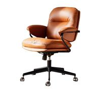 Ergonomic High Back Office Chair Swivel Computer Desk Chair for Home & Study Comfortable Orange Upholstered Seating for Bedroom & Workstation